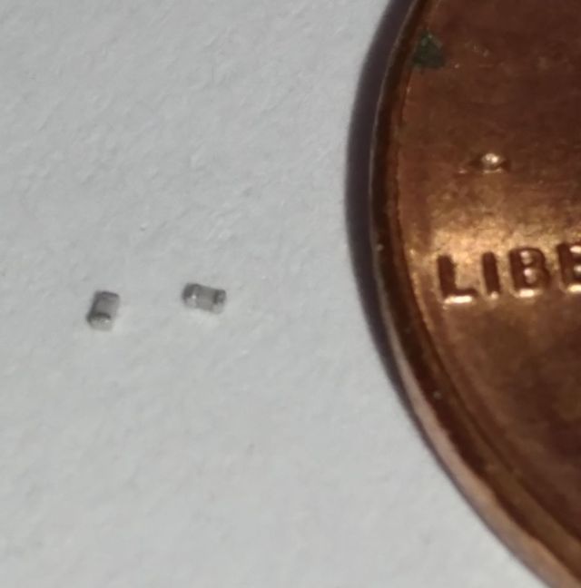 0201 size surface mount components